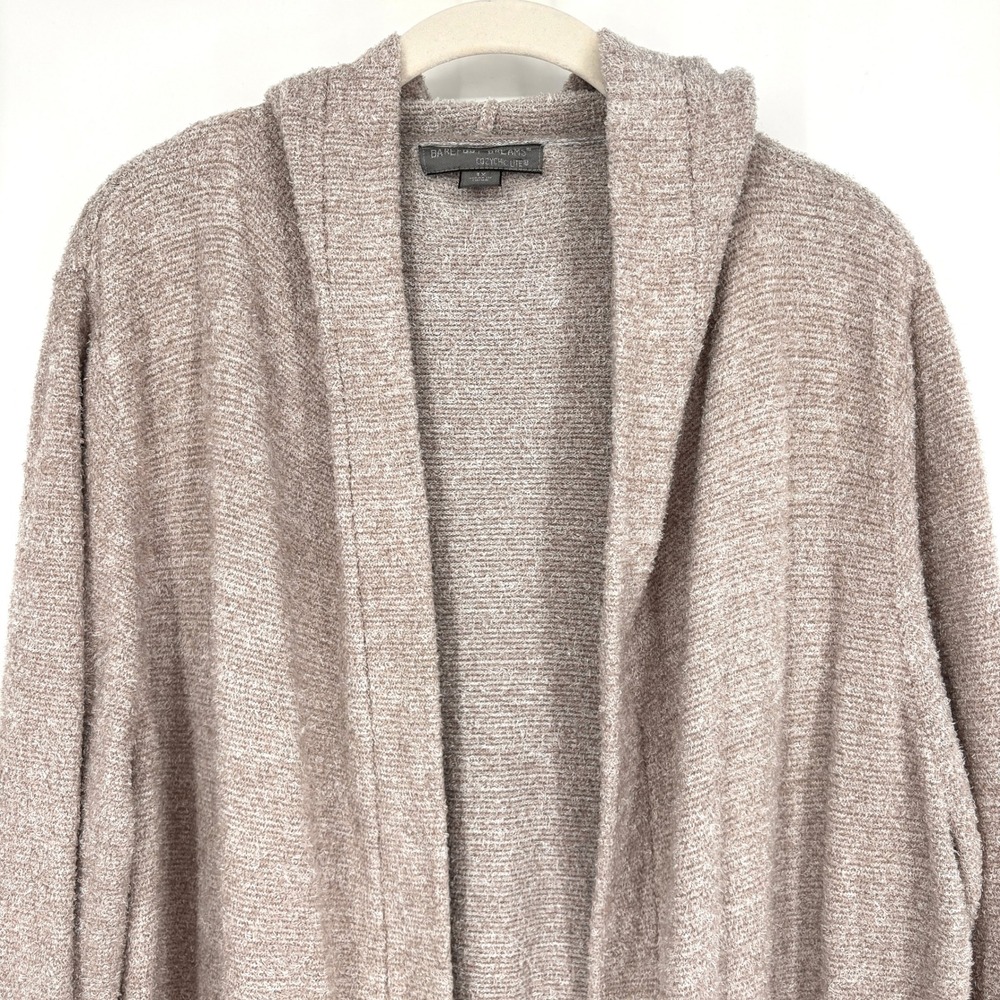 Barefoot Dreams CozyChic Lite Hooded Open Cardigan Soft Knit Pockets Size 1X - Picture 7 of 14